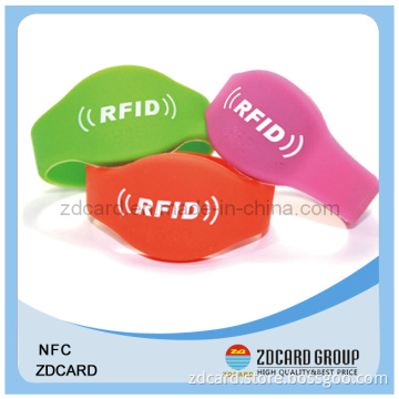 Waterproof Nfc Silicon RFID Wristband Soft Wrist Strap